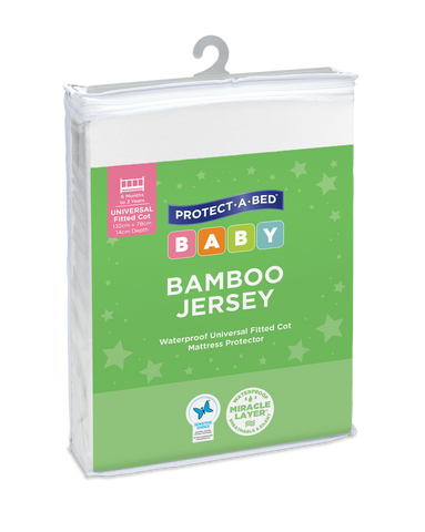 Bamboo Jersey Universal Fitted Cot Protector