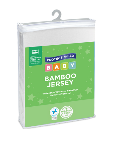 Bamboo Jersey Universal Fitted Cot Protector