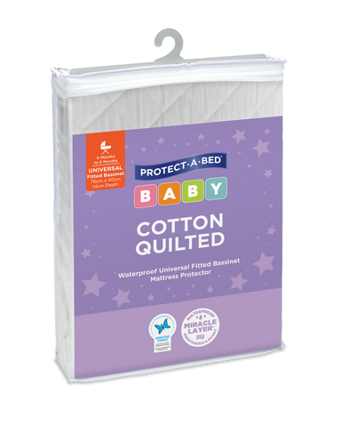 Cotton Quilted Fitted Bassinett Mattress Protectors