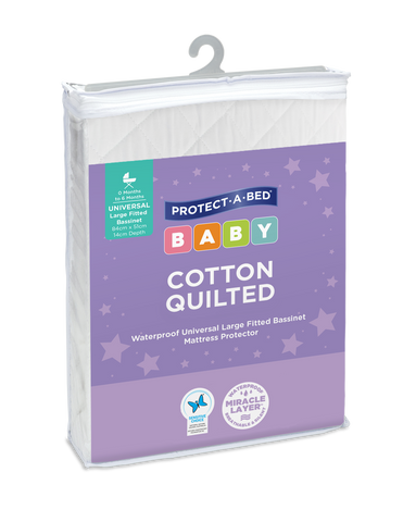 Cotton Quilted Fitted Bassinett Mattress Protectors