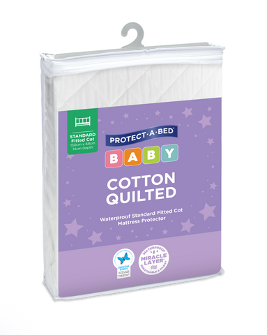 Cotton Quilted Fitted Cot Mattress Protectors