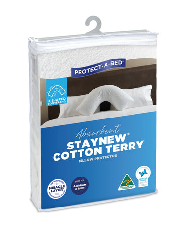 Absorbent Cotton Terry Staynew Fitted Waterproof Pillow Protectors